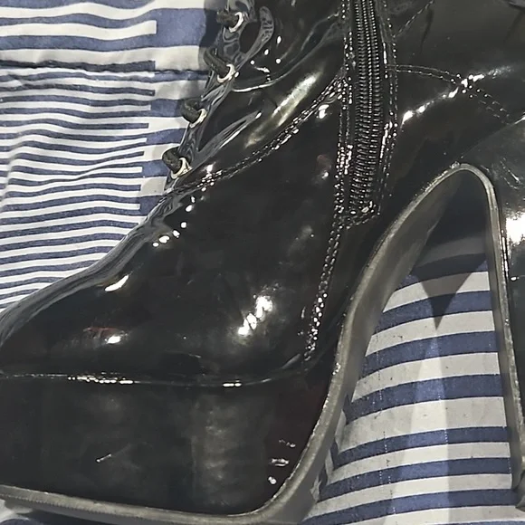 Ellie heeled black boots size 7 black - Picture 3 of 6